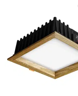 Svietidlá APLED - LED Podhľadové SQUARE WOODLINE LED/12W/230V 4000K 17x17 cm dub masív 21287