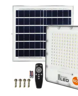 LED osvetlenie SmartLED LED stmievateľný solárny reflektor LED/150W/3,2V 5000K 15000 mAh IP65 čierny + diaľkové ovládanie 6977