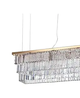 Svietidlá Ideal Lux - Krištáľový luster na lanku MARTINEZ 8xE14/40W/230V zlatá 213583