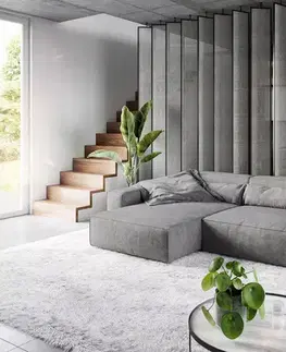 Rohové sedacie súpravy DELIFE Rohová pohovka Sirpio XL 270x170 cm mikrovlákno taupe variabilné ležadlo