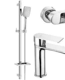 Sprchy a sprchové panely MEXEN/S - Royo DQ62 Set umývadlové a sprchové batérie s príslušenstvom, chróm 72204DQ62-00