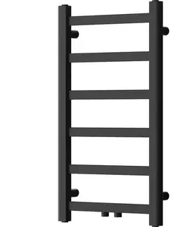 Radiátory do kúpeľne MEXEN - Bolt vykurovací rebrík/radiátor 700 x 400 mm, 165 W, čierna W126-0700-400-00-70
