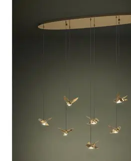 Svietidlá Eglo 390397 - LED Stmievateľný luster na lanku PARATEBUENO 8xLED/4,2W/230V zlatá 390397