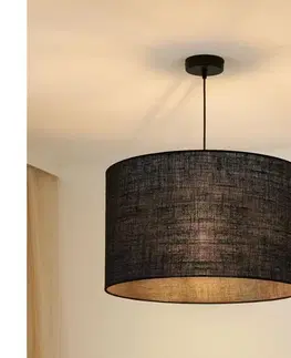 Svietidlá BRILAGI - Luster na lanku TUBES ROLLER 1xE27/15W/230V pr. 50 cm čierna 609326