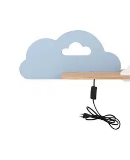 Svietidlá  LED Detské nástenné svietidlo s poličkou CLOUD LED/5W/230V modrá/biela 21-84415
