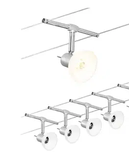 Svietidlá Paulmann 94136 - SADA 5xGU5,3/10W Kompletný lankový systém SHEELA 230V chróm 94136
