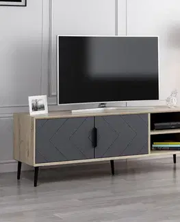TV stolíky JOEY TV stolík na nožičkách, dub / antracit