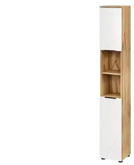 Skrinky do kúpeľne Szynaka Vysoká skrinka do kúpeľne MAZI WHITE 70