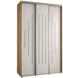 Šatníkové skrine Skriňa 45 Canaris 12 150 artisan/biela/silver
