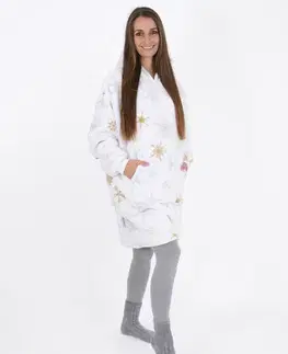Dámske mikiny MKLozkoviny.sk Baránková mikina mikroplyš – Frozen biele veľkosť M