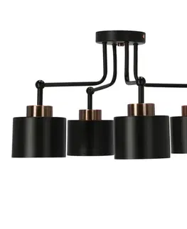 Stropná svetla Stropná lampa čierna 4xE27 Olena