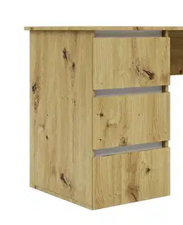 Písacie stoly SONIJA písací stôl 160, dub Artisan / biela