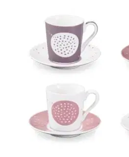 Hrnčeky a šálky Kinekus Šálka espresso s podšálkou myCOFFEE, 6ks, Sugar