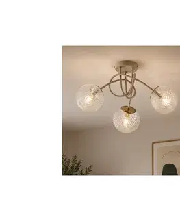 Svietidlá BRILAGI - Prisadený luster STELLA 3xE27/60W/230V béžová/zlatá 85-020B