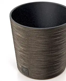 Záhrada Kvetináč Furu okrúhly Low Eco Wood 250 – káva Eco