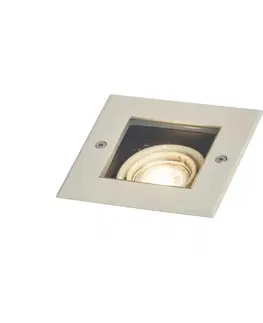 Vonkajšie zápustné svietidlá Moderné zemné bodové svietidlo béžové GU10 50 mm otočné a naklápacie IP65 - Oneon