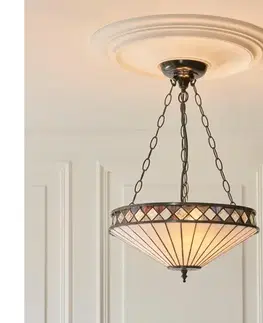 Svietidlá Endon 111870 - Luster na reťazi Tiffany FARGO 3xE27/10W/230V priemer 41,5 cm 111870