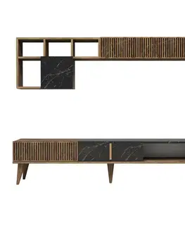 Konferenčné stolíky Televízna stena Milan Walnut and Black