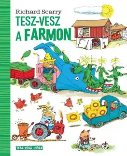 Leporelá, krabičky, puzzle knihy Tesz-vesz a farmon - Richard Scarry