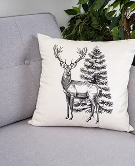 Obliečky 4Home Obliečka na vankúšik Woodland Stag, 45 x 45 cm