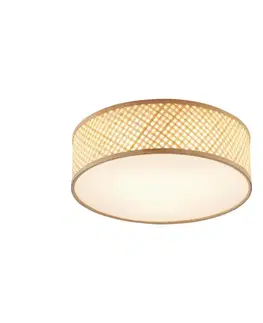 Stropné osvetlenie Orientálne bambusové stropné svietidlo prírodné 40 cm - Tremmo
