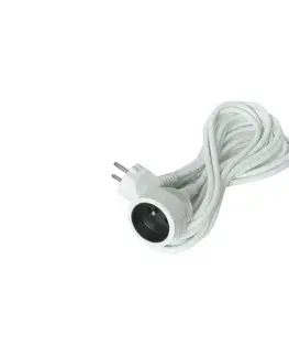 Predlžovacie káble  PS04 predlžovací kábel spojka 1 zásuvka biela 5m