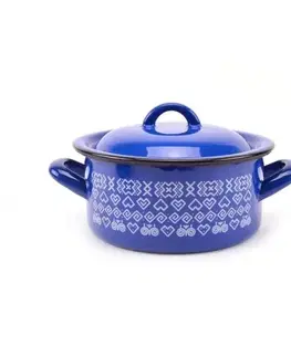 Hrnce Kinekus Kastról smaltovaný s pokrievkou, 18cm / 2,0L dekor Čičmany