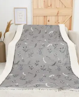 Deky MKLozkoviny.sk Baránková deka mikroplyš Exclusive 150 × 200 cm – Chloe sivá