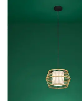 Svietidlá Eglo 390233 - Luster na lanku MONTERROSO 1xE27/40W/230V bambus 390233