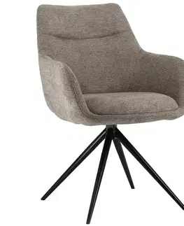 Čalúnené stoličky Stolička otočná Everly W. Armrest 9590 hnedá