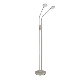 Lampy Globo 58504-2SSA-LED stmievateľná stojacia lampa SILVIO 2x6,5W/230V 2700/3350/4000K béžová 58504-2SSA