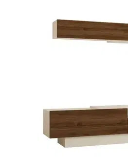 Obývacie steny TV skrinka / Obývacia stena Elda - White, Walnut