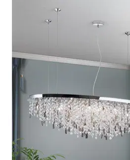 Svietidlá Orion - Krištáľový luster na lanku CRYSTALRIVER 21xG9/40W/230V lesklý chróm LU 2517/120x45 chrom