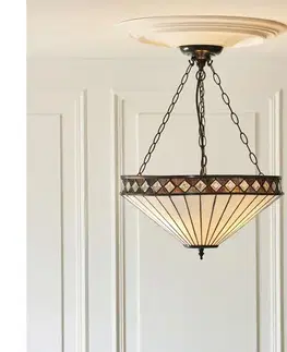 Svietidlá Endon 111871 - Luster na reťazi Tiffany FARGO 3xE27/10W/230V priemer 50 cm 111871