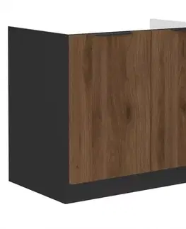 Kuchynské skrinky stojace Kuchynská skrinka Monza orech okapi 80zl 2f bb