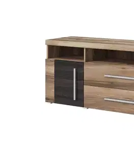 TV stolíky POUND skrinka pod televízor 2D2S, orech Satin/touchwood
