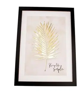 Obrazy Obraz na plátne Gold leaf, 40 x 50 cm