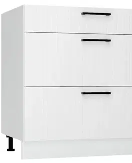 Kuchynské skrinky stojace Skrinka do kuchyne  Kate d80s/3 biely hrášok