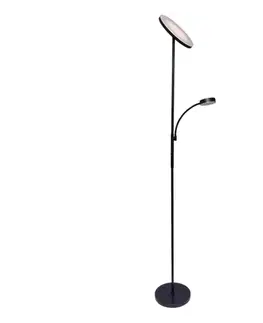 Lampy  light Stmievateľná LED stojacia lampa NORA LED/25W/230V 2200/3000/4000K + LED/5W 3000K čierna + diaľkové ovládanie 3080FLCN