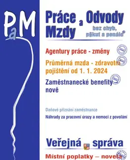 Dane, účtovníctvo Práce, odvody a mzdy bez chyb, pokut a penále č. 2 / 2024 - Změny pravidel pro agentury práce