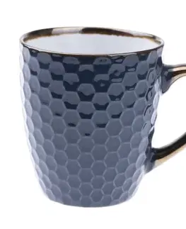 Hrnčeky a šálky Keramický hrnček Plásty, modrá, 250 ml