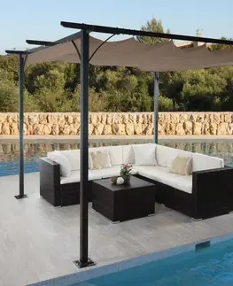 Záhradné pergoly Pergola se stahovací střechou 3,5x3,5 m Dekorhome