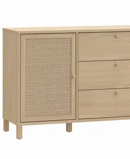Komody so zásuvkami a dvierkami Komoda Skelbit RTTK122L-D95D