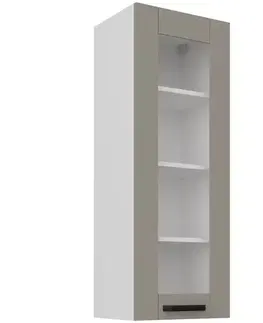 Kuchynské skrinky visiace Kuchynská skrinka Luna claygrey/biela 40GS-108 1F
