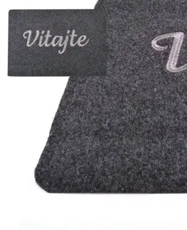 Rohožky Kinekus Rohož 40x60 cm guma+textil VITAJTE sivá bezokrajová