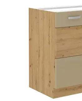 Kuchynské skrinky AXEL kuchynská skrinka 80 ZL 2F, capucino/dub artisan