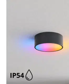 Svietidlá BRILAGI - LED RGBW kúpeľňové stropné svietidlo CLARE 1xE27/12W/230V pr. 20 cm antracit IP54 BG5218+AI0579