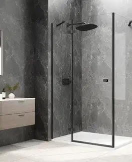 Sprchové dvere POLYSAN - GLOBE BLACK obdĺžniková sprchová zástena 800x1000, číre sklo, ľavá GB1080-3415LB