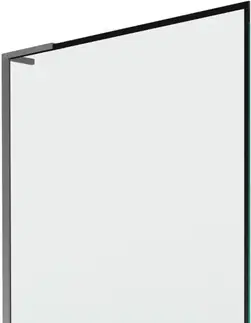 Sprchové dvere MEXEN/S - Next L vaňová zástena FIX 100 x 150, čierna vzor, grafit metal 895-100-000-03-70-95
