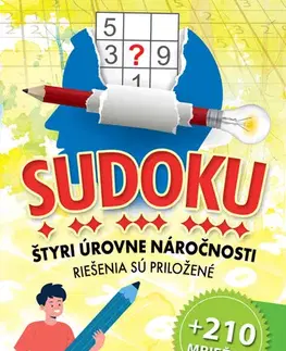 Krížovky, hádanky, hlavolamy Sudoku. Štyri úrovne náročnosti